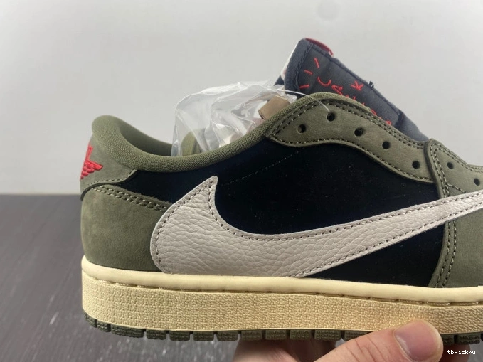Rep TBK 1 AIR X OLIVE' SP 'BLACK LOW DM7866-002 OG TRAVIS JORDAN SCOTT 0819